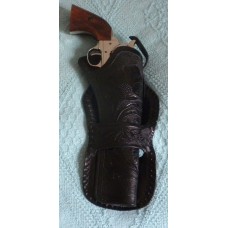 Handmade Mexican Loop Holster Floral Design in Black RH